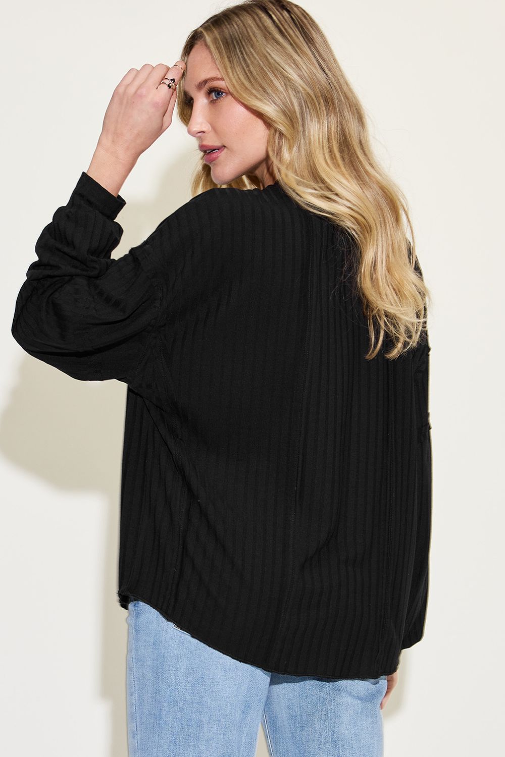 *Basic Bae* Ribbed Long Sleeve