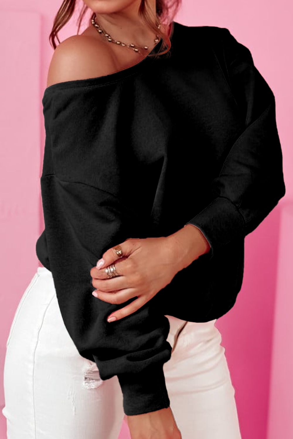 Bow Cutout Long Sleeve Sweatshirt