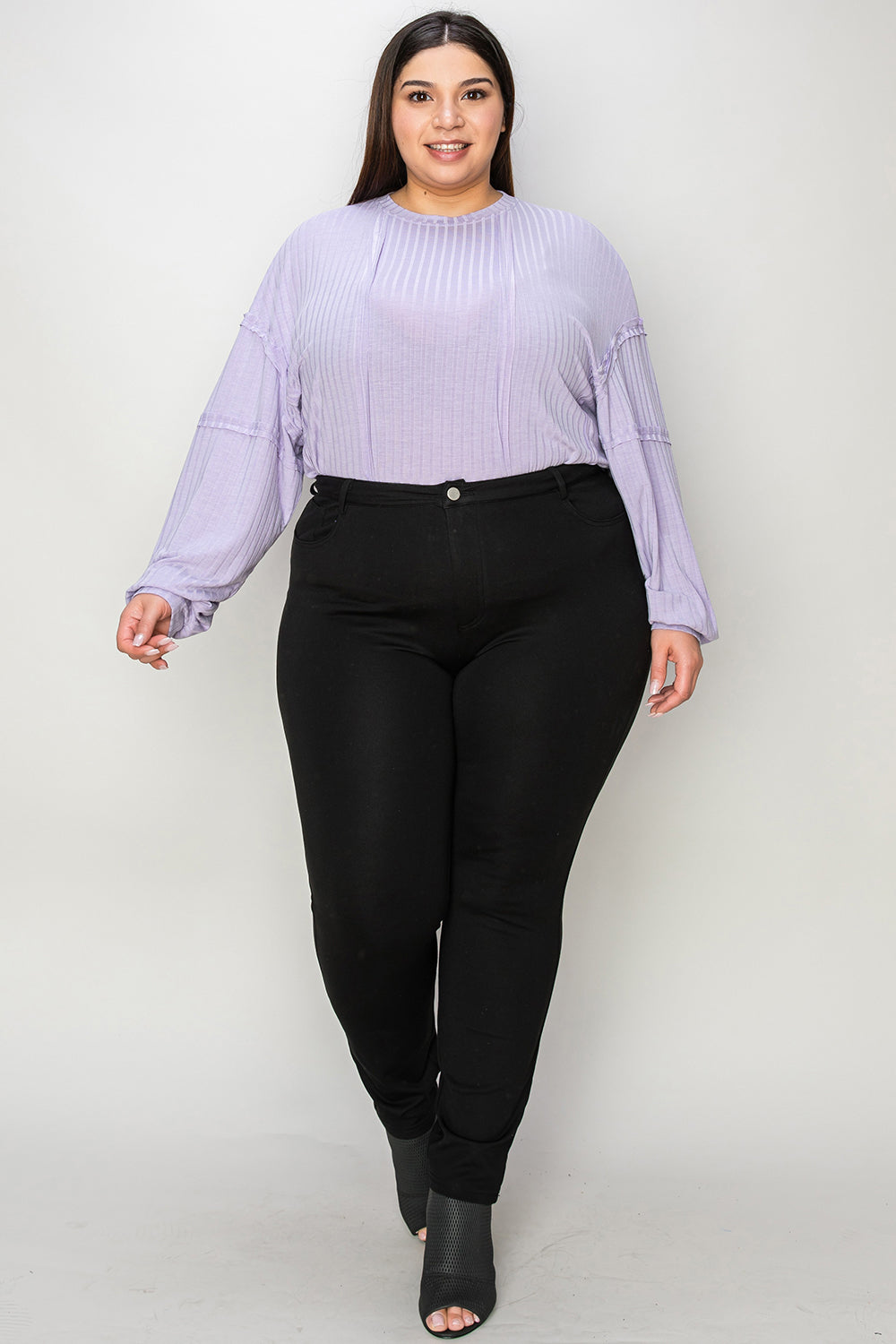 *Basic Bae* Ribbed Long Sleeve