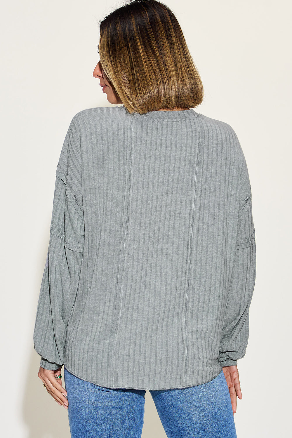 *Basic Bae* Ribbed Long Sleeve