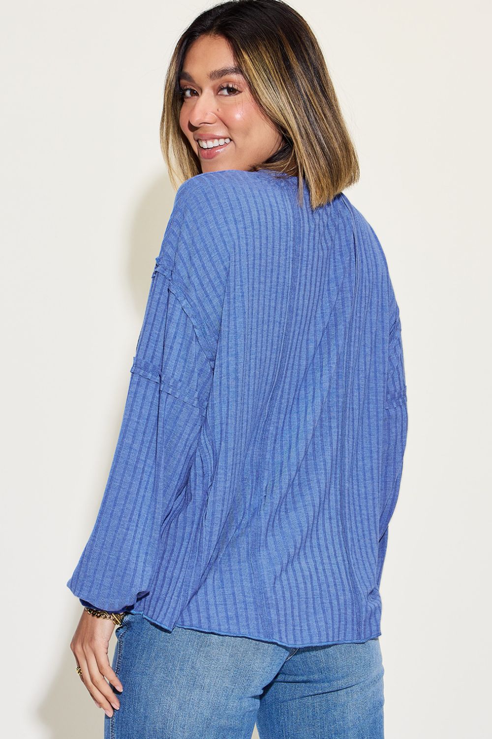 *Basic Bae* Ribbed Long Sleeve