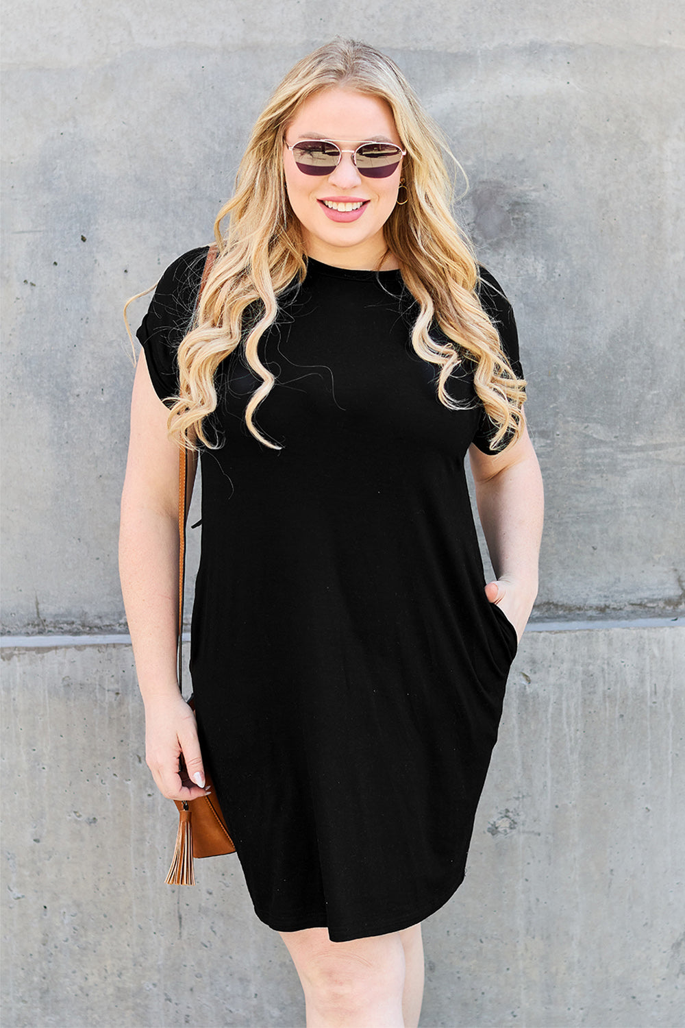 *Basic Bae* Bamboo T-shirt with Pockets