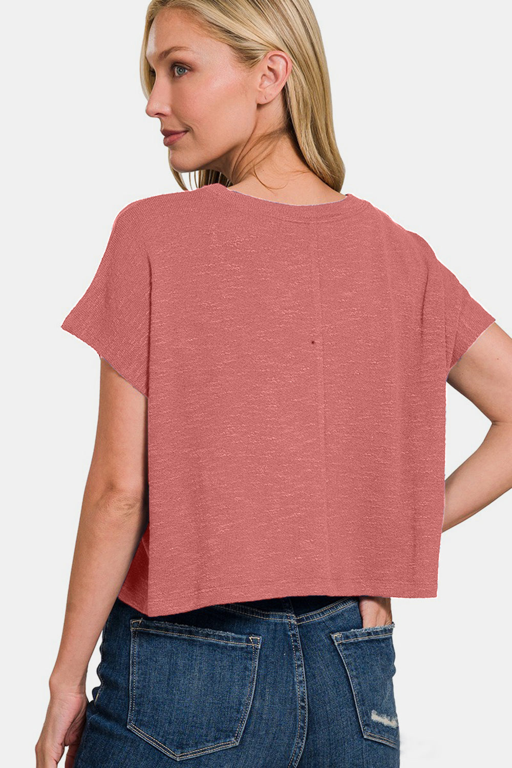 Zenana Round Neck Crop T-Shirt
