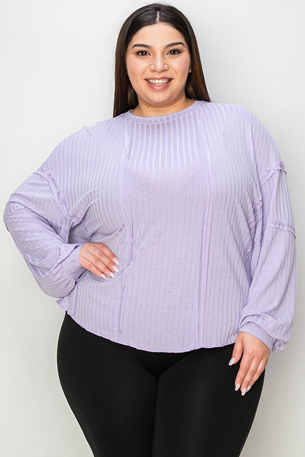 *Basic Bae* Ribbed Long Sleeve