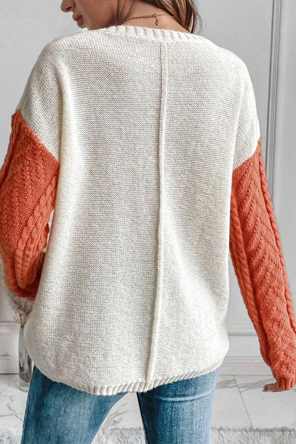Color Block Pocket Sweater
