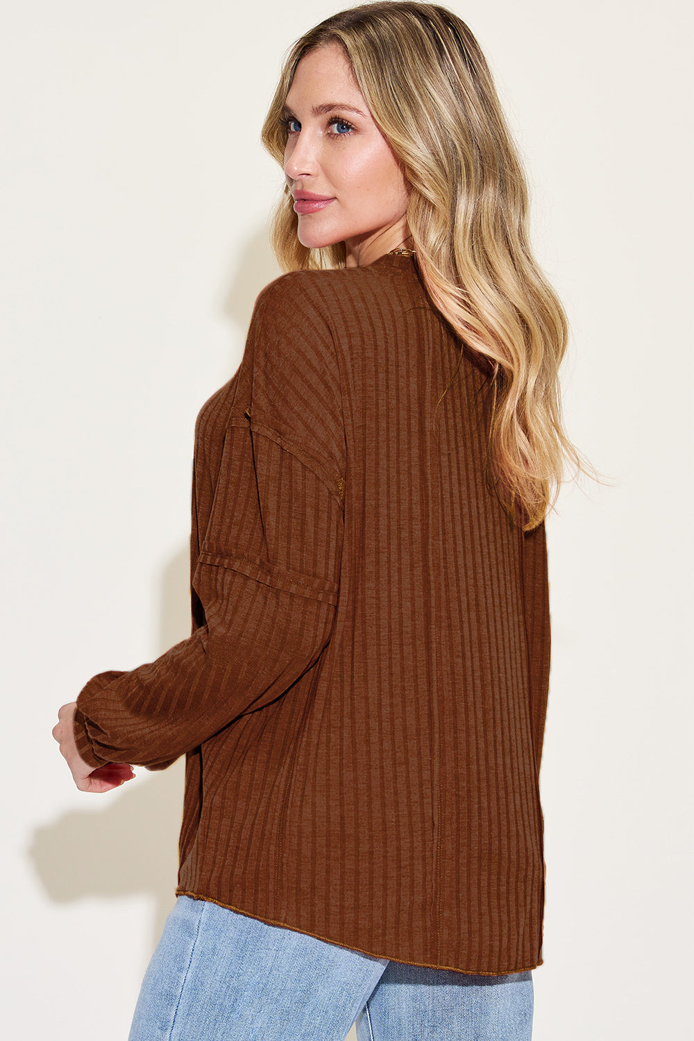 *Basic Bae* Ribbed Long Sleeve