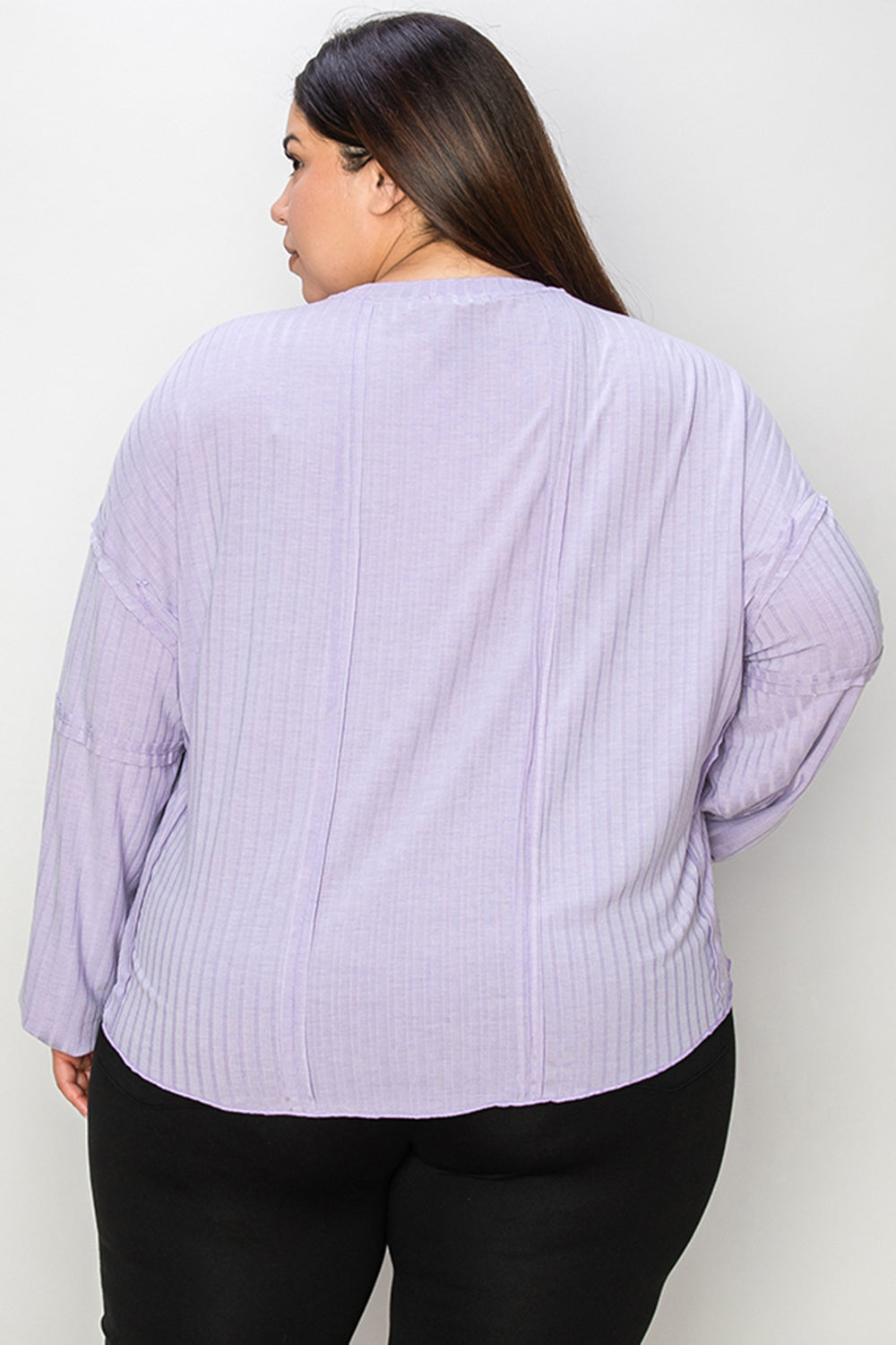 *Basic Bae* Ribbed Long Sleeve