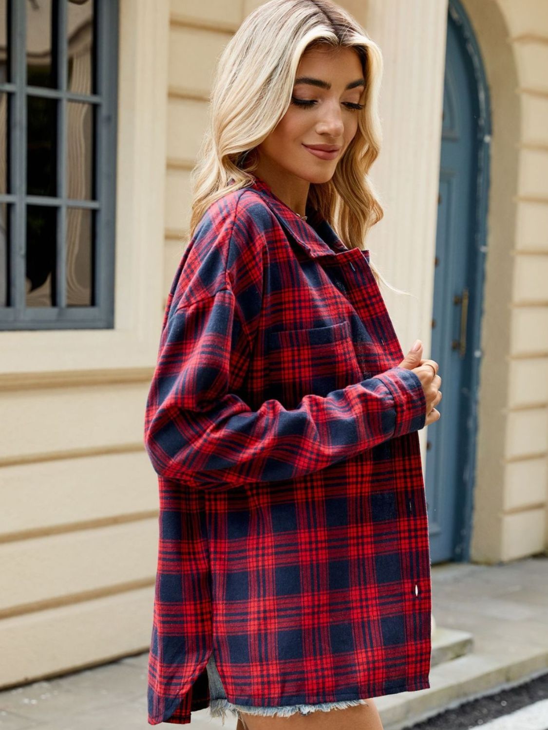 Plaid Long Sleeve Button Up