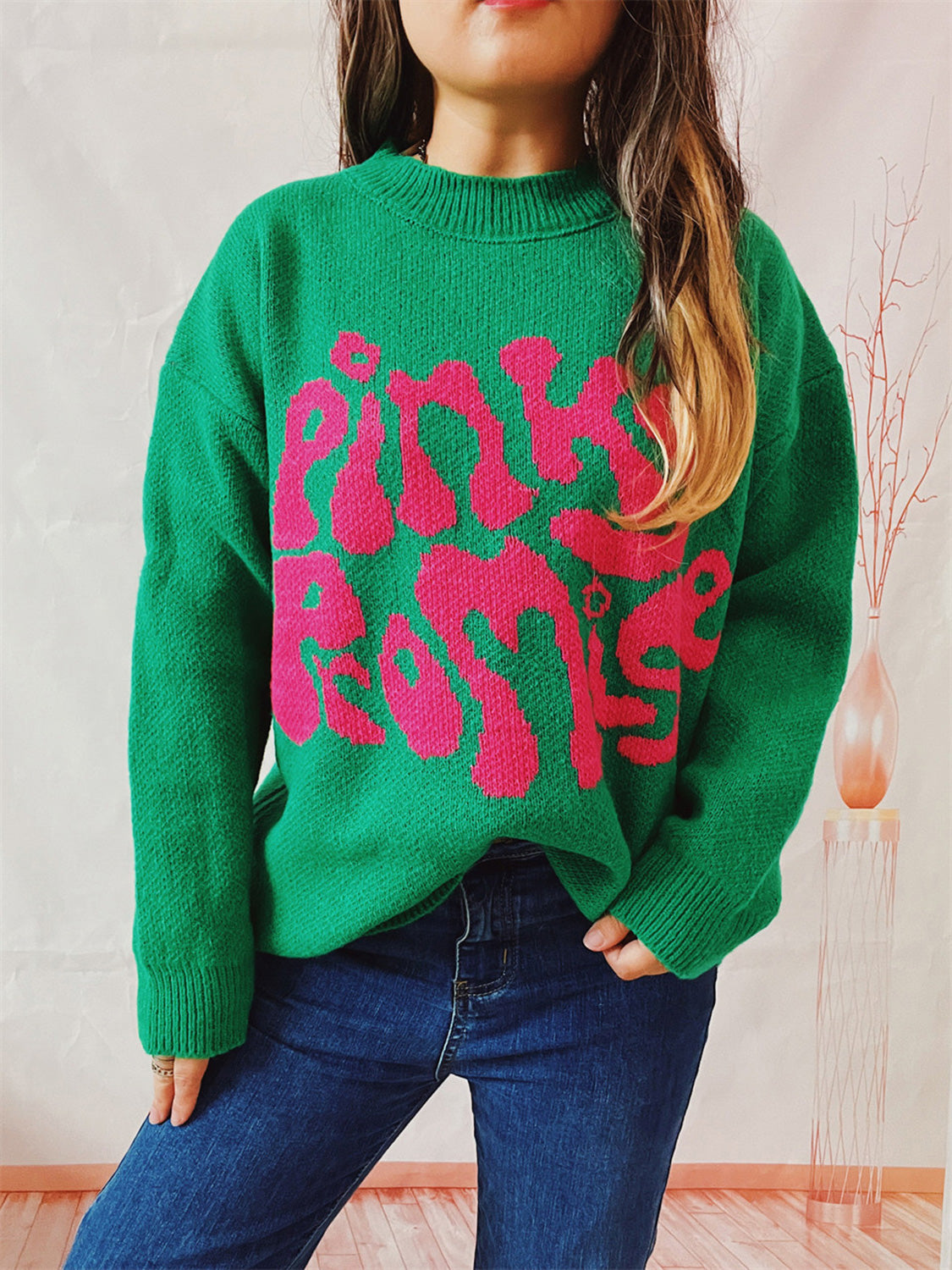 PINKY PROMISE Graphic Sweater