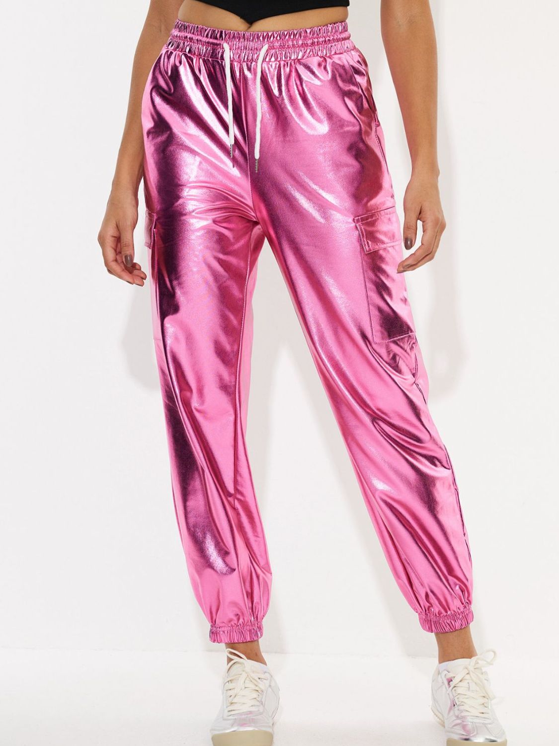 Pink Metallic Joggers