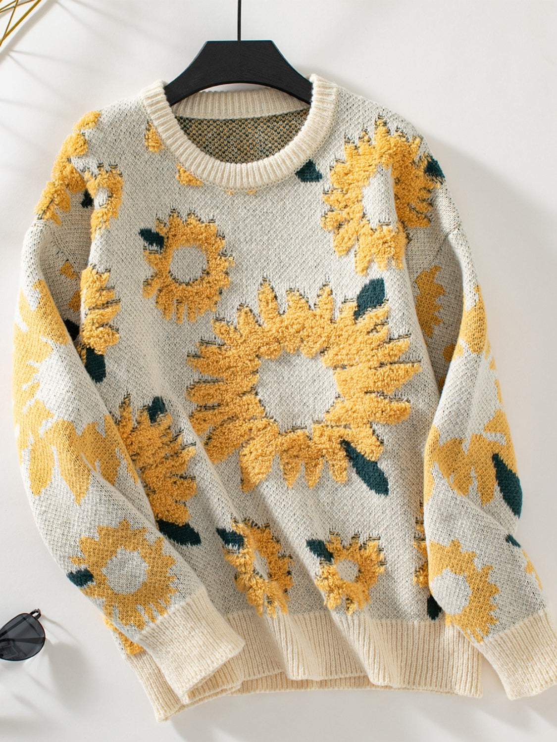 Sunflower Round Neck Long Sleeve Sweater