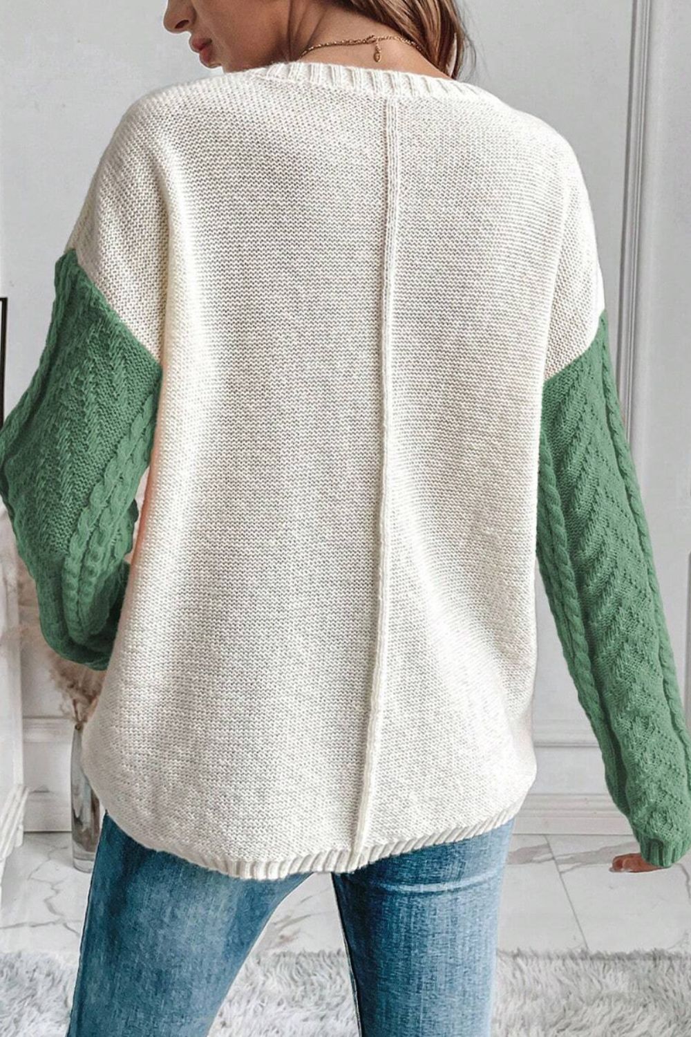 Color Block Pocket Sweater