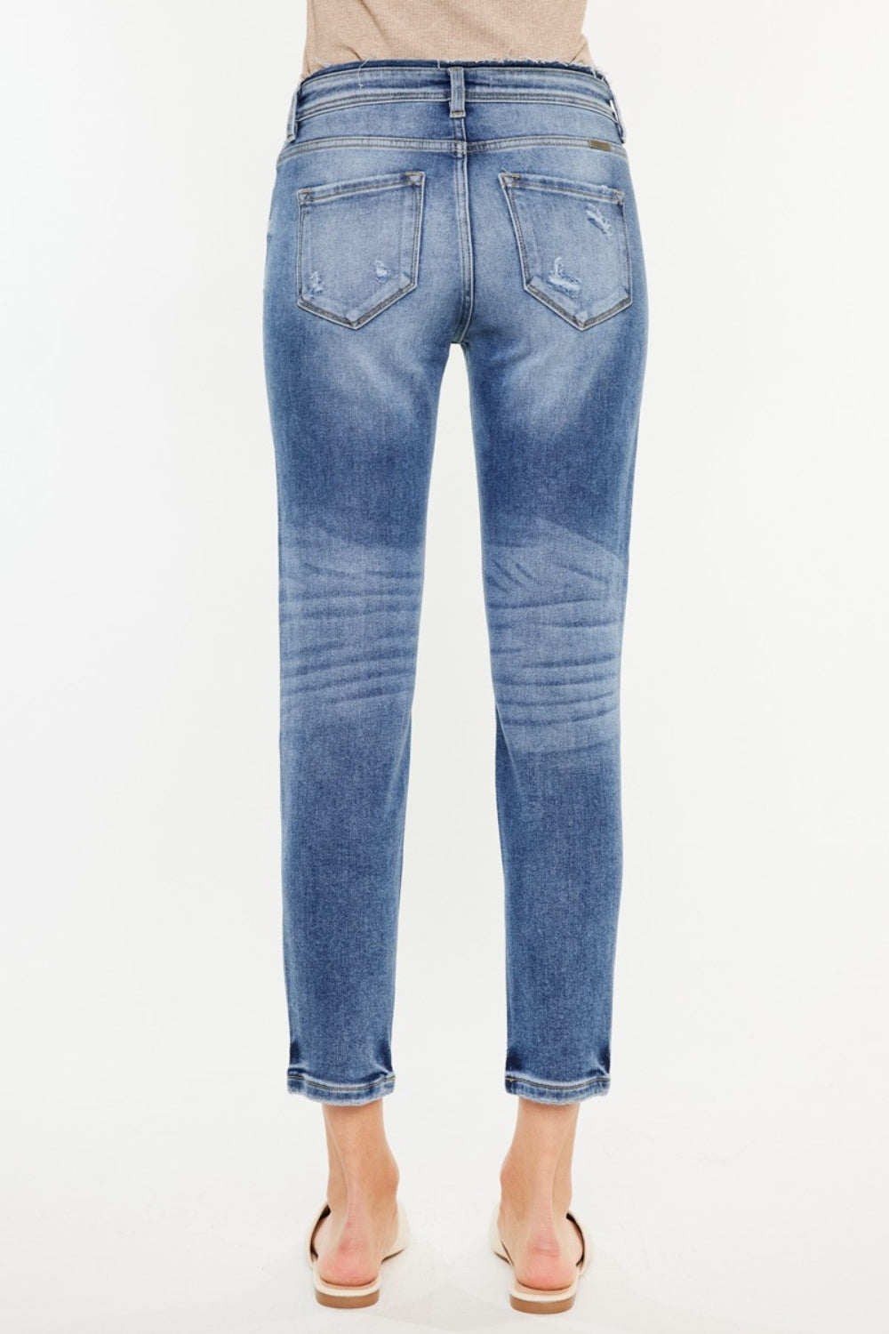 *Kancan* High Rise Distressed Mom Jeans