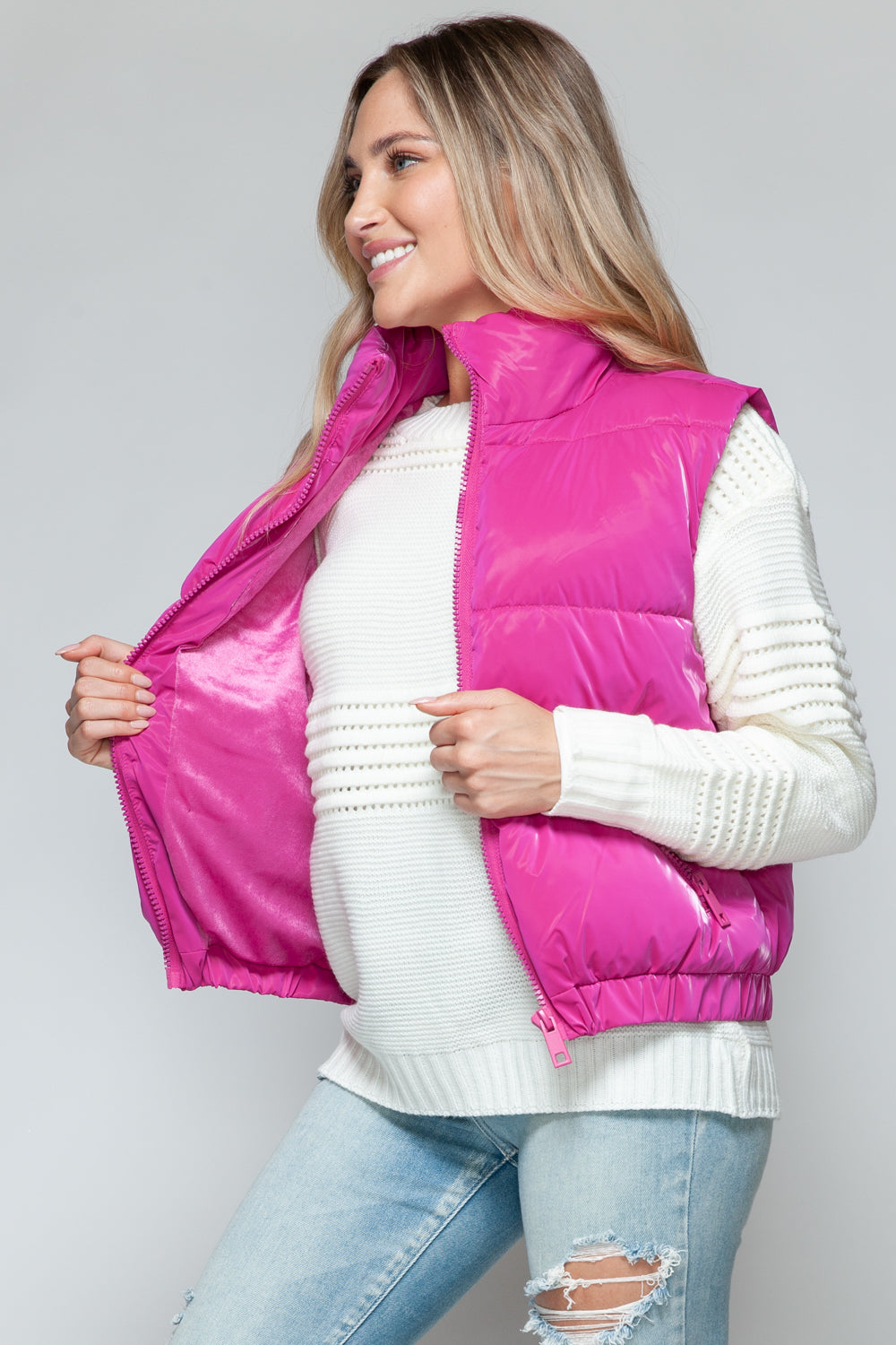 Snobbish Fine Fur Lining Quilted Vest