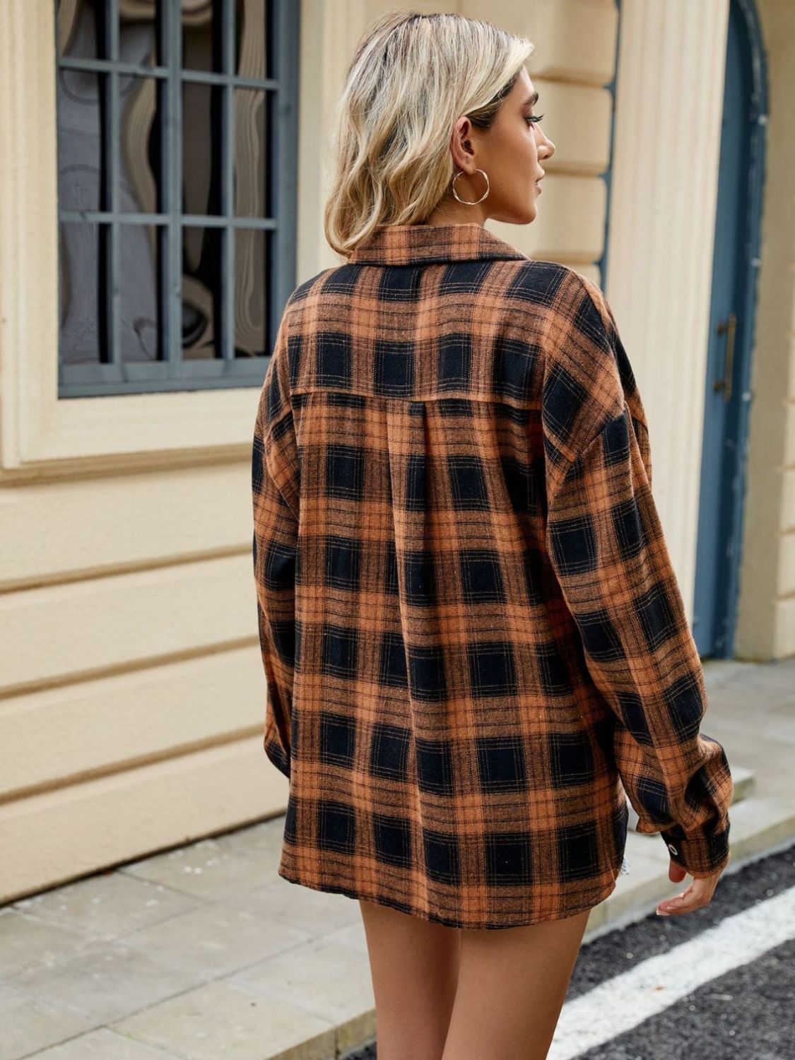 Plaid Long Sleeve Button Up