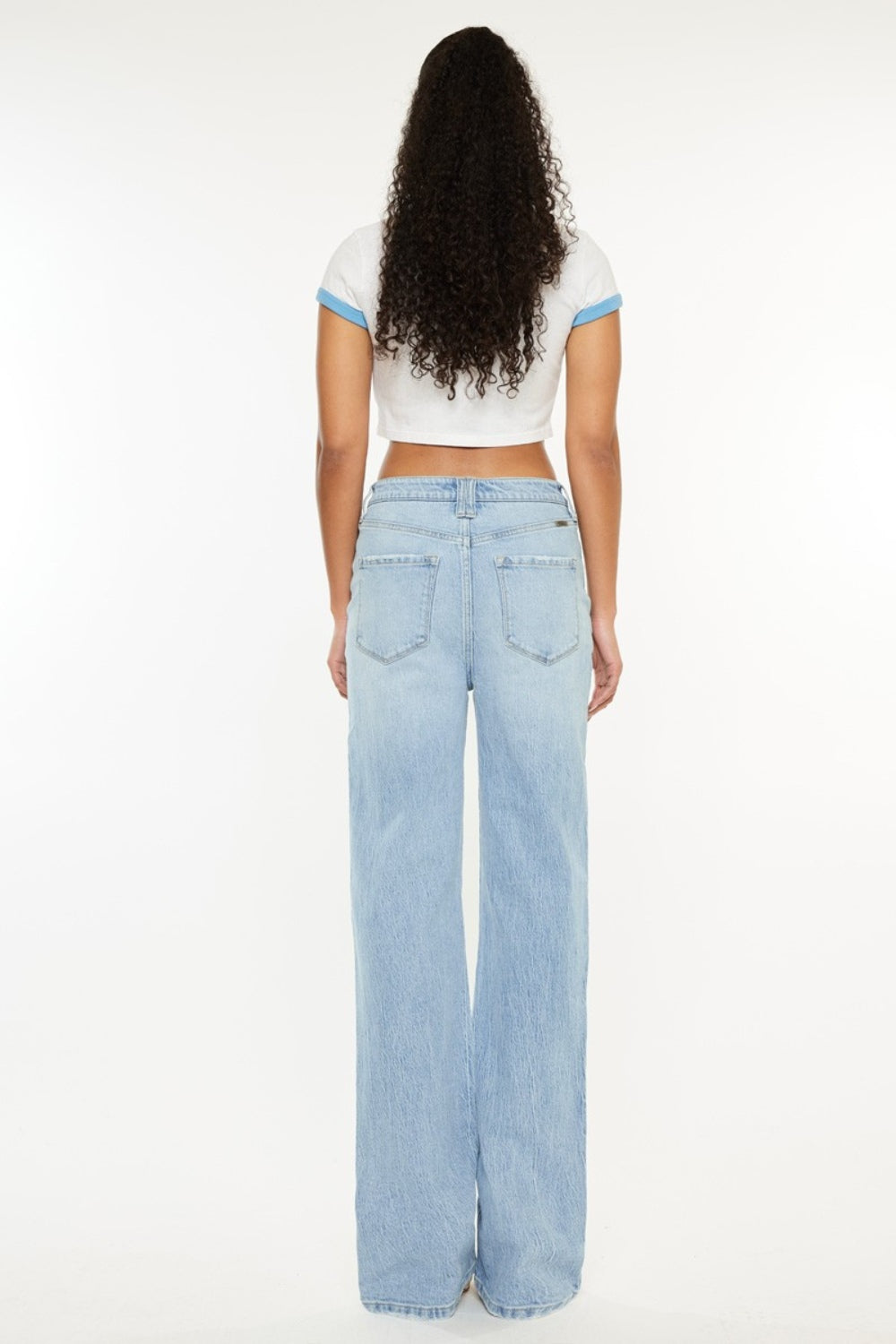 *Kancan* Distressed High Waist Straight Jeans