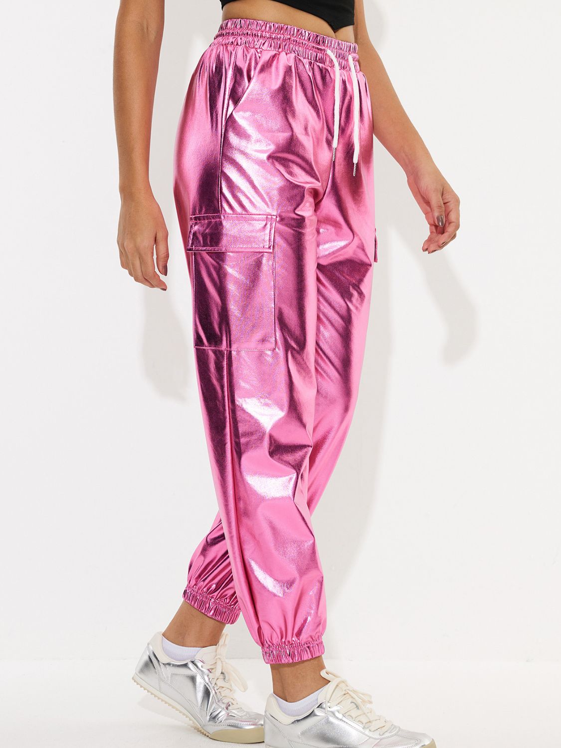 Pink Metallic Joggers Mimi s Sweet Shoppe Mercantile