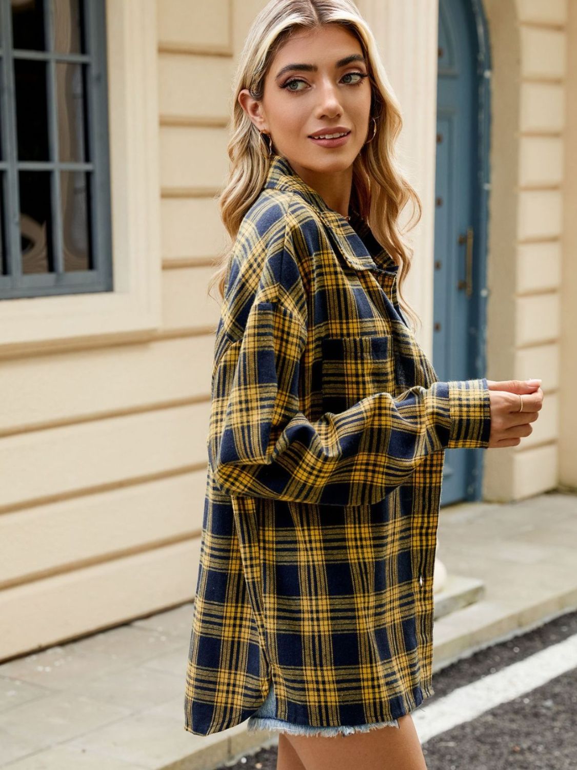 Plaid Long Sleeve Button Up