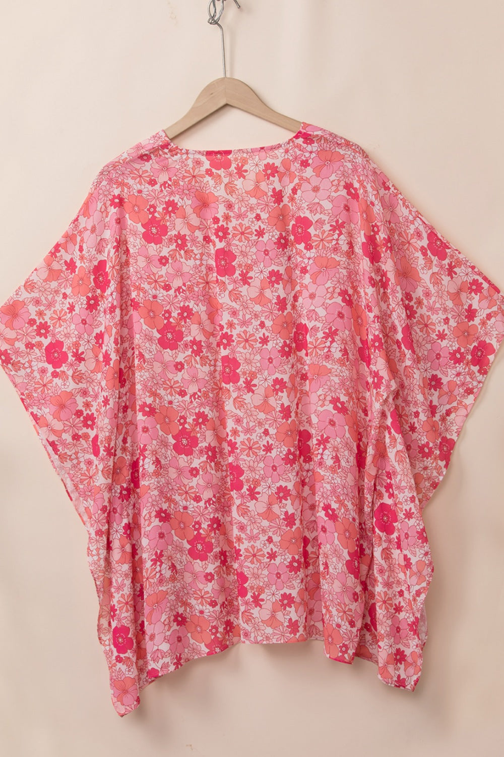 Floral V-Neck Butterfly Sleeve Blouse